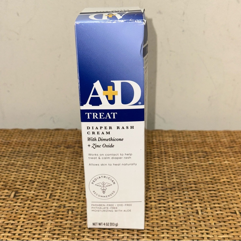A+D Treat & Heal Diaper Rash Zinc Cream Dimethicone Aloe 4oz Exp. 5/2027